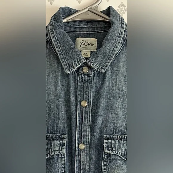 J. Crew Denim Chambray Button Down Shirt with Pearl Snaps - Picture 13 of 13